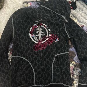 Element Black Hoodie with Red Logo